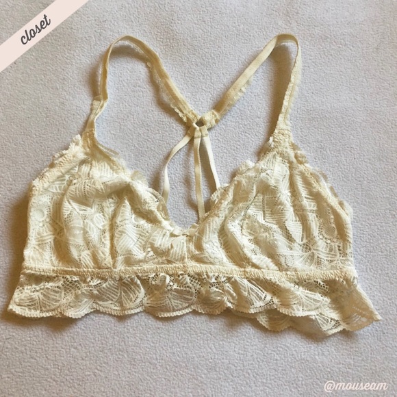 aerie Other - [aerie] Racerback Lace Bralette - Ivory